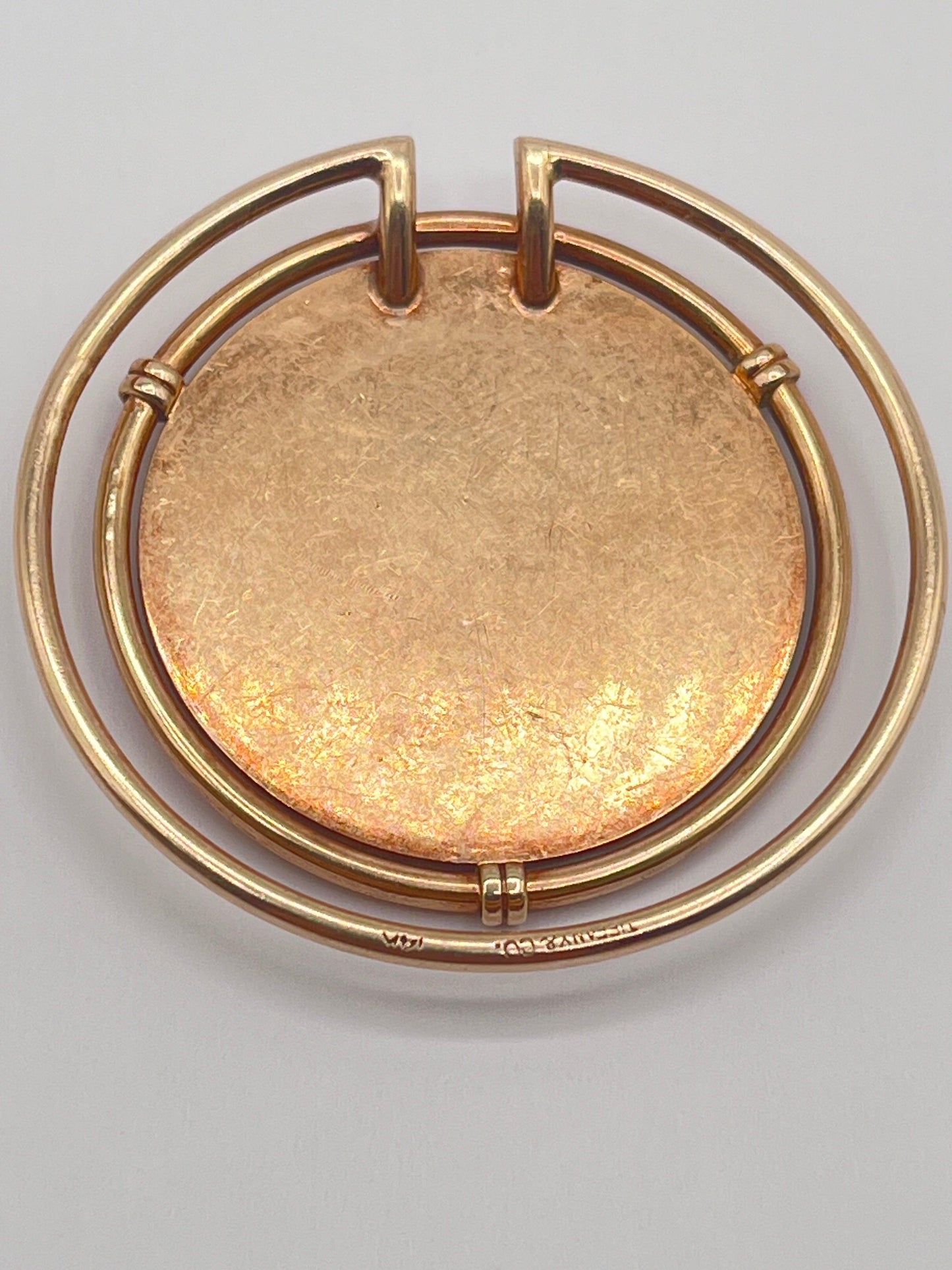 14K Solid Gold Authentic Tiffany and Co Vintage Heavy Religious Money Clip St. Christopher - Luxury Bling Jewelry