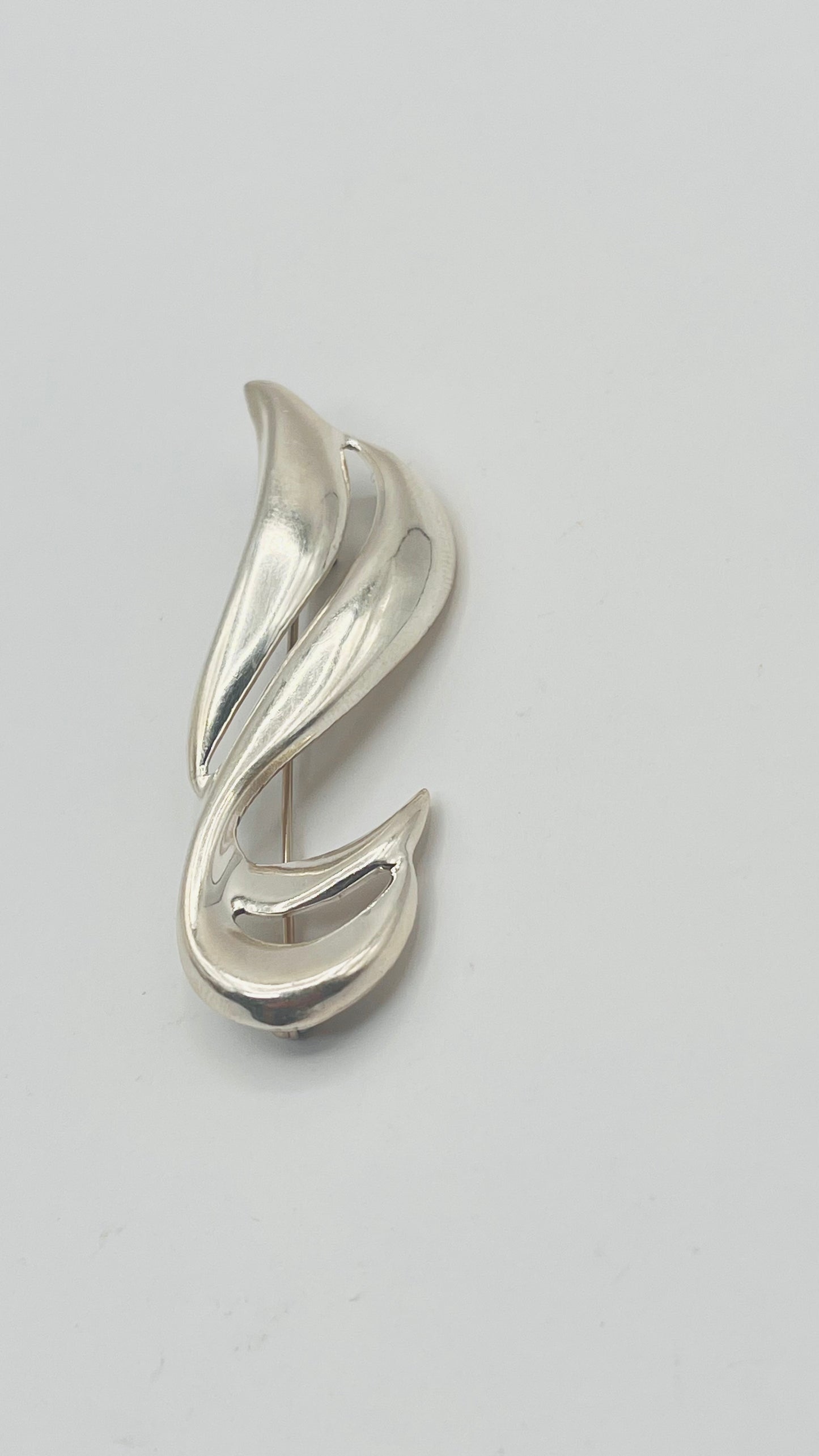 Vintage Taxco Mexico TA-97 Sterling Silver 925 Abstract Modernist Pin Brooch 2