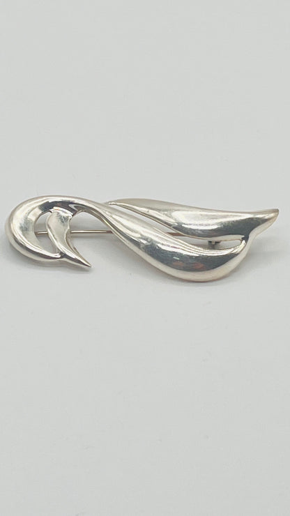 Vintage Taxco Mexico TA-97 Sterling Silver 925 Abstract Modernist Pin Brooch 5